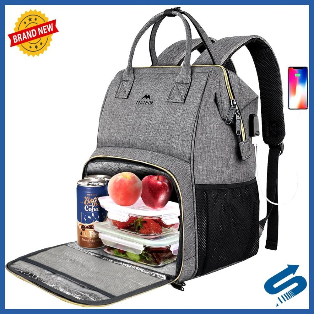 Lightweight Laptop Backpack with Insulated Cooler Compartment for Work College